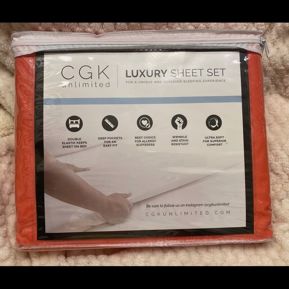 Luxury TWIN sheet set in coral - Picture 6 of 6